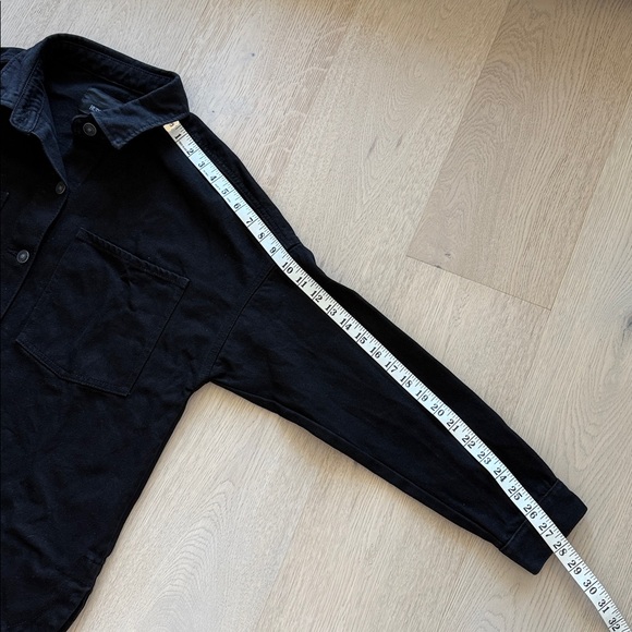 HUDSON Los Angeles Black Denim Canvas Shacket - Picture 6 of 8